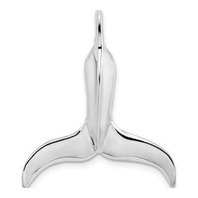 Sterling Silver 3D Whale Tail Pendant