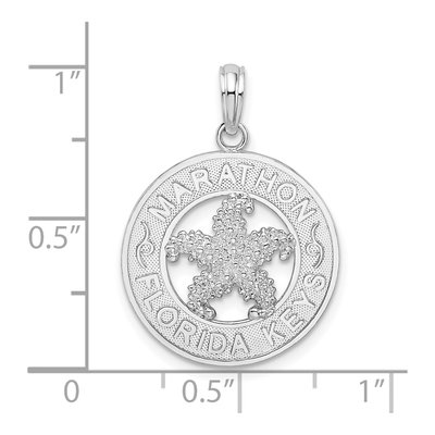 Sterling Silver Florida Keys Marathon Starfish Pendant – view 4