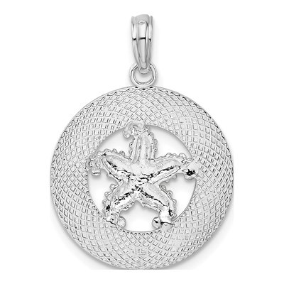 Sterling Silver Florida Keys Marathon Starfish Pendant – view 5