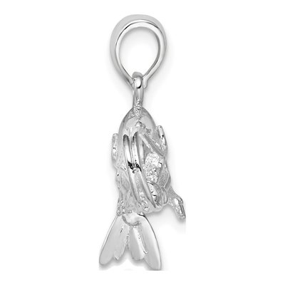 Sterling Silver 3D Shrimp Pendant – view 3