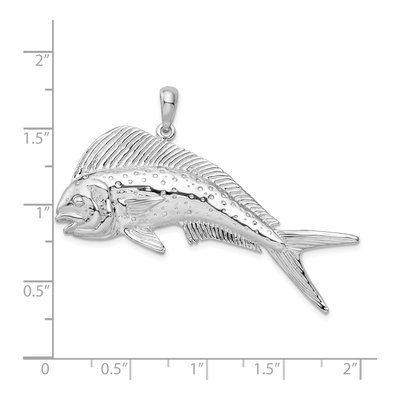 Sterling Silver Mahi-Mahi Fish Pendant – view 4