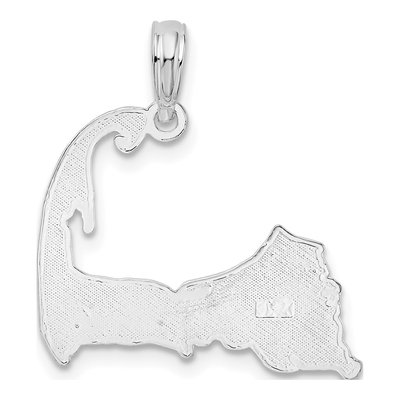 Sterling Silver Cape Cod Map Pendant – view 5