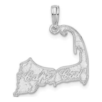 Sterling Silver Cape Cod Map Pendant