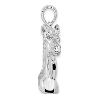 Sterling Silver 3D Horse Head Pendant – view 3