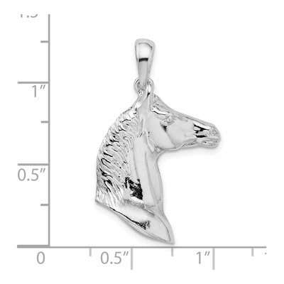 Sterling Silver 3D Horse Head Pendant – view 4