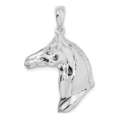Sterling Silver 3D Horse Head Pendant – view 5