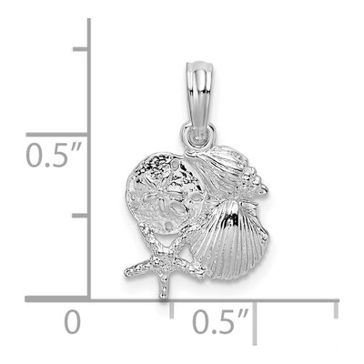 Sterling Silver Shell Cluster Pendant – view 4