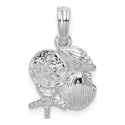 Sterling Silver Shell Cluster Pendant