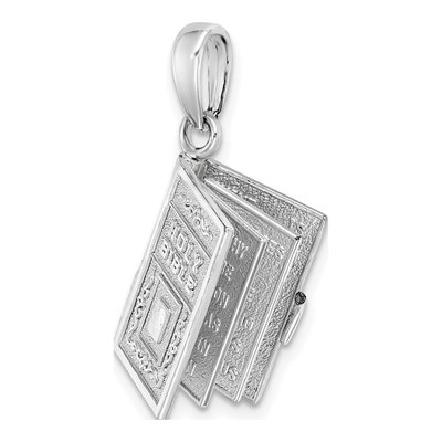 Sterling Silver 3D Lord's Prayer Bible Pendant – view 4
