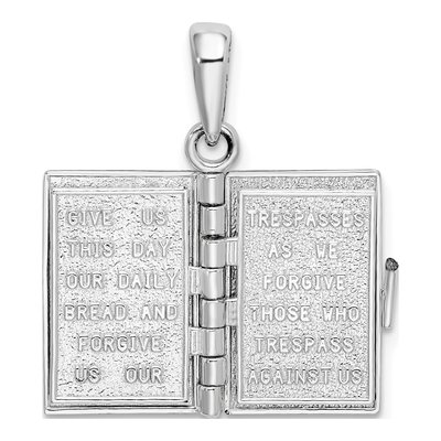 Sterling Silver 3D Lord's Prayer Bible Pendant – view 8