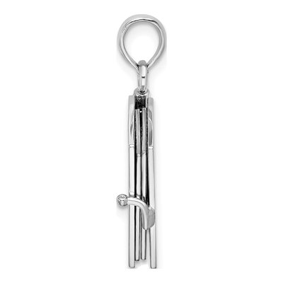 Sterling Silver Moveable 3D Santa Biblia Pendant – view 3