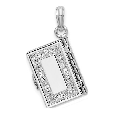 Sterling Silver Moveable 3D Santa Biblia Pendant – view 5