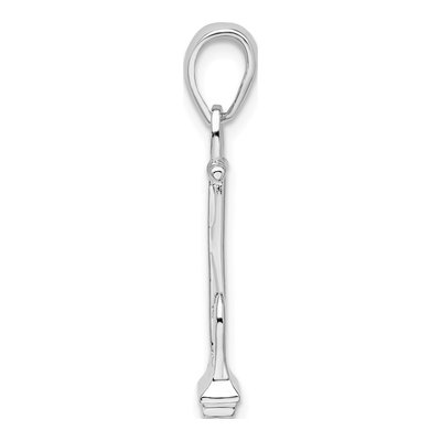 Sterling Silver 3D Navy Anchor Pendant – view 3
