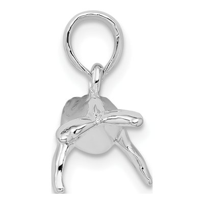 Sterling Silver 3D Humpback Whale Pendant – view 3