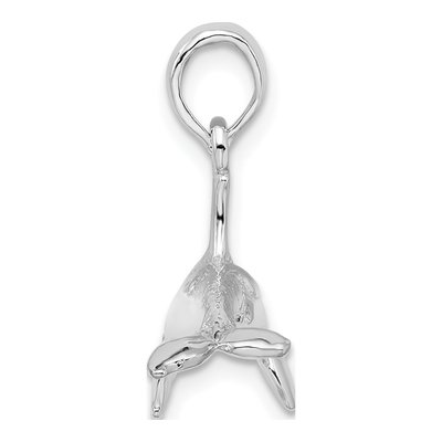 Sterling Silver 3D Killer Whale Pendant – view 3
