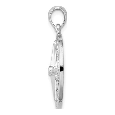 Sterling Silver Nautical Compass Pendant – view 3