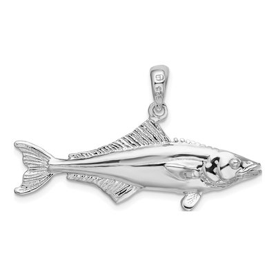 Sterling Silver 3D Cobia Fish Pendant – view 5