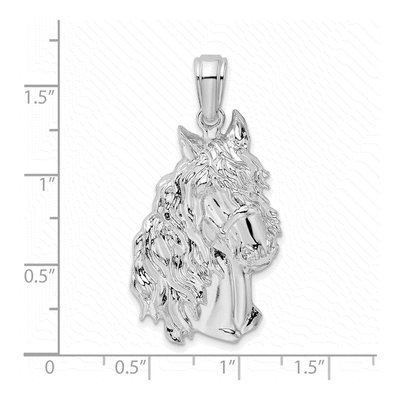 Sterling Silver Horse Head Pendant – view 4