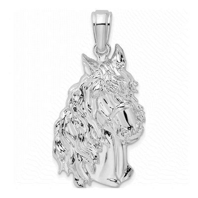Sterling Silver Horse Head Pendant