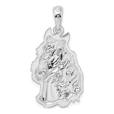 Sterling Silver Horse Head Pendant – view 5