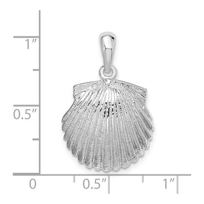 Sterling Silver Scallop Shell Pendant – view 4