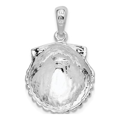 Sterling Silver Scallop Shell Pendant – view 5