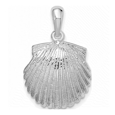 Sterling Silver Scallop Shell Pendant