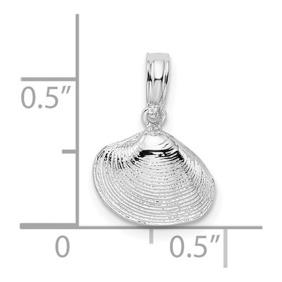 Sterling Silver Clam Shell Pendant – view 4