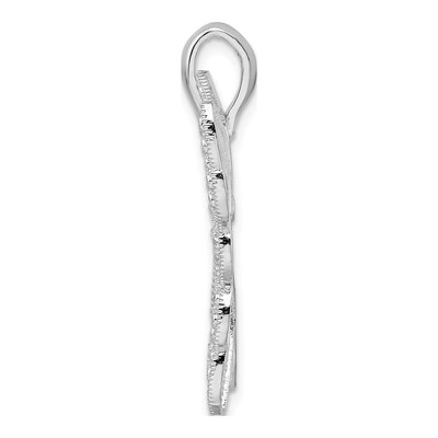 Sterling Silver Diamond-Cut Butterfly Pendant – view 3