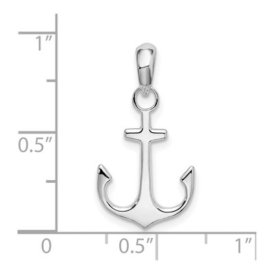 Sterling Silver Anchor Pendant – view 4
