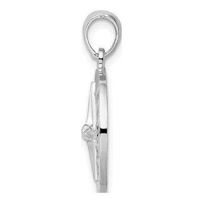Sterling Silver Nautical Compass Pendant – view 3