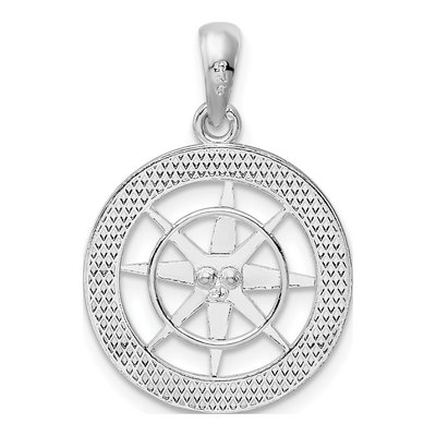 Sterling Silver Nautical Compass Pendant – view 5