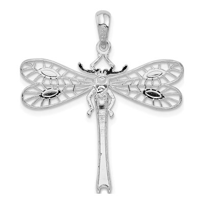 Sterling Silver Cut-Out Dragonfly Pendant – view 5