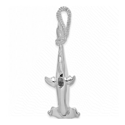 Sterling Silver 3D Hammerhead Shark Pendant – view 4
