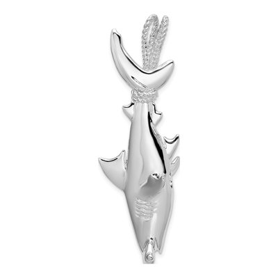 Sterling Silver 3D Hammerhead Shark Pendant