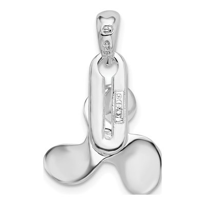 Sterling Silver 3D Moveable Propeller Pendant – view 5