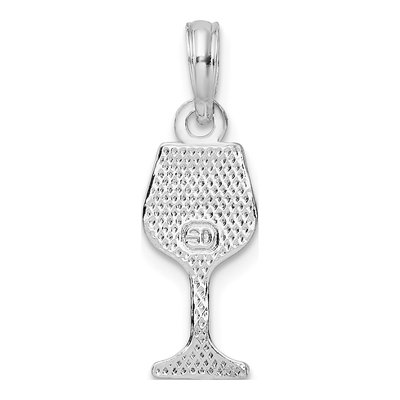 Sterling Silver Wine Glass Pendant – view 5