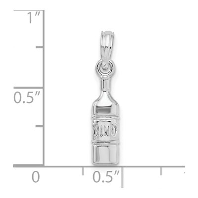 Sterling Silver Wine Bottle Pendant – view 4