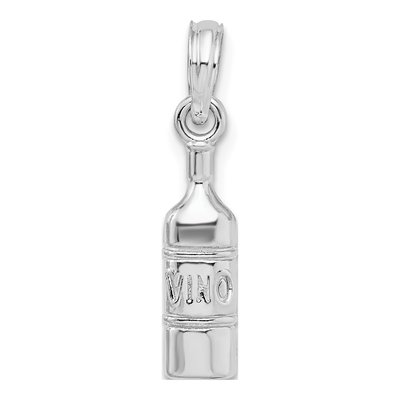 Sterling Silver Wine Bottle Pendant