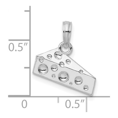 Sterling Silver Cheese Wedge Pendant – view 4
