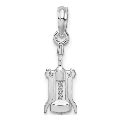 Sterling Silver Wine Bottle Opener Pendant
