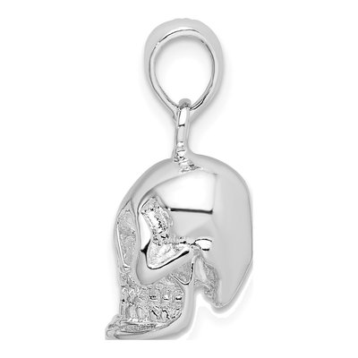 Sterling Silver 3D Skull Pendant – view 3