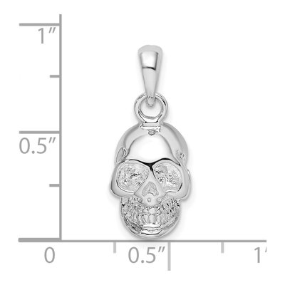 Sterling Silver 3D Skull Pendant – view 4