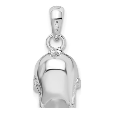 Sterling Silver 3D Skull Pendant – view 5