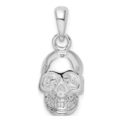 Sterling Silver 3D Skull Pendant