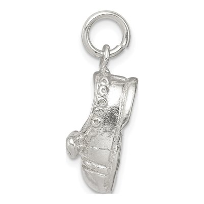 Sterling Silver 3D Baby Shoe Pendant – view 3