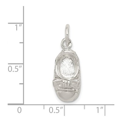 Sterling Silver 3D Baby Shoe Pendant – view 4