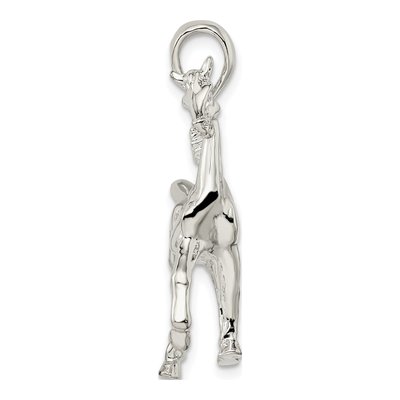 Sterling Silver 3D Standing Horse Pendant – view 3
