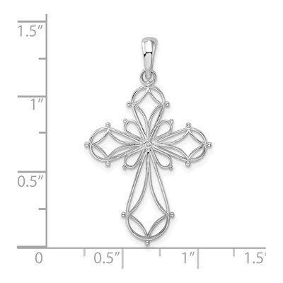 Sterling Silver Cut-Out Cross Pendant – view 4