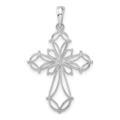 Sterling Silver Cut-Out Cross Pendant